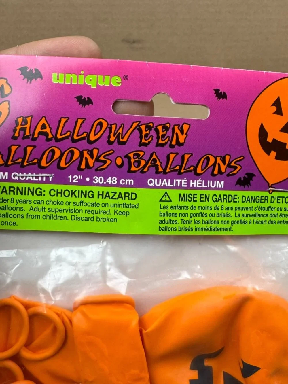 Unique Industries 6ct Halloween Jack-O'-Lantern Balloons 12